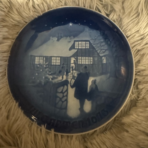 1973 Bing & Grondahl Country Christmas plate collectible limited edition Vintage - Picture 2 of 5